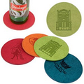 iPosh PU Leather Round Coaster (Lime Green)